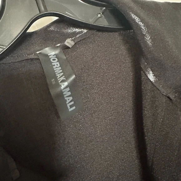 Norma Kamali Black Boyfriend shirtdress Plunge Ruched Mini Dress - Picture 8 of 8